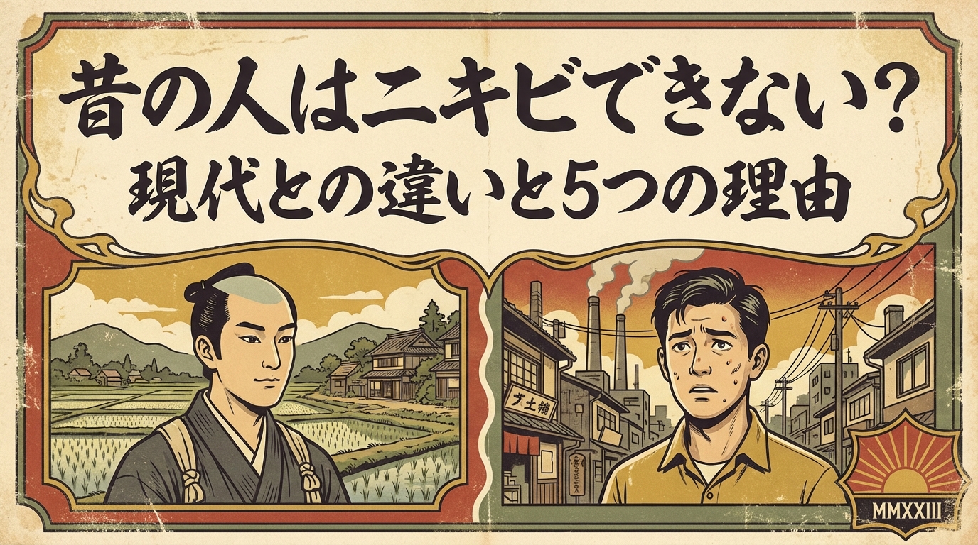 昔の人はニキビできない?現代との違いと5つの理由を徹底解説!