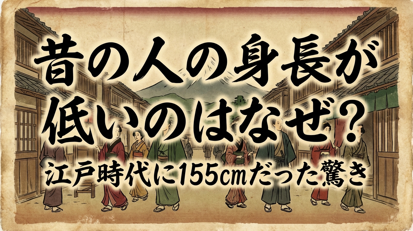 昔の人の身長が低いのはなぜ?江戸時代に155cmだった驚きの理由を解説!