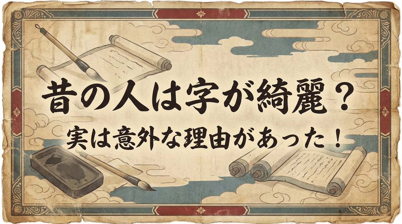 昔の人は字が綺麗?実は意外な理由があった!