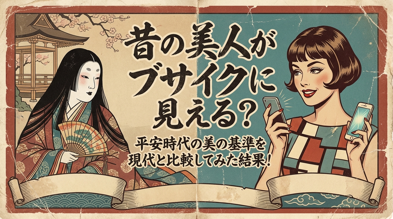 昔の美人がブサイクに見える？平安時代の美の基準を現代と比較してみた結果！