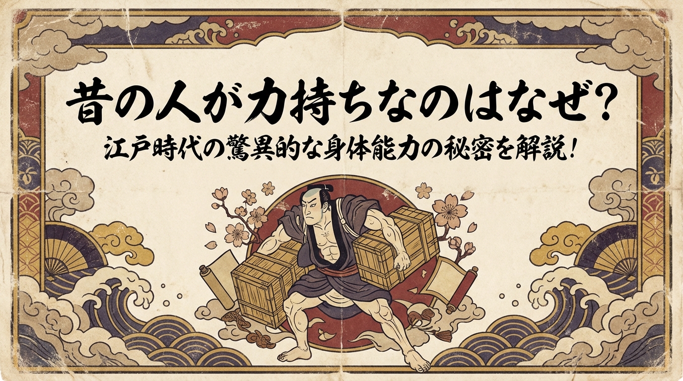 昔の人が力持ちなのはなぜ?江戸時代の驚異的な身体能力の秘密を解説!