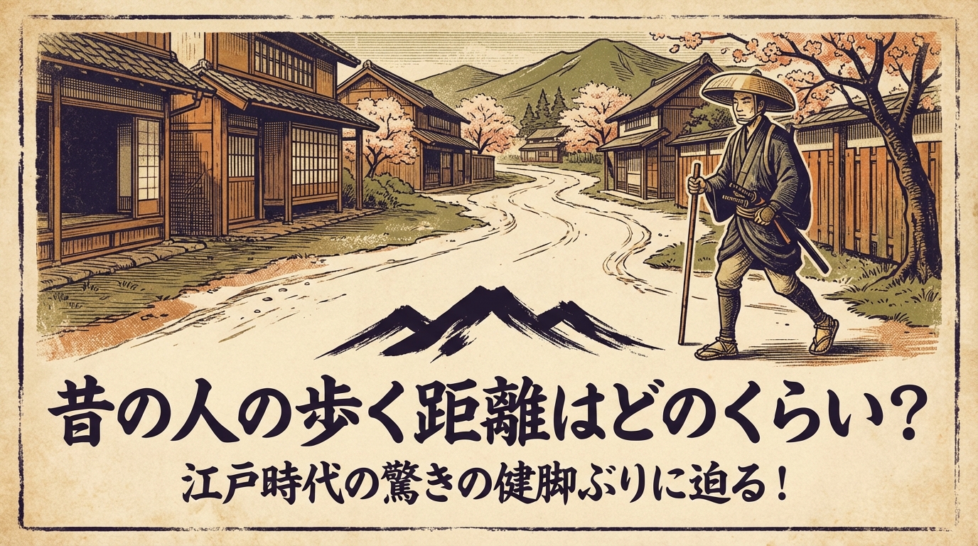 昔の人の歩く距離はどのくらい?江戸時代の驚きの健脚ぶりに迫る!