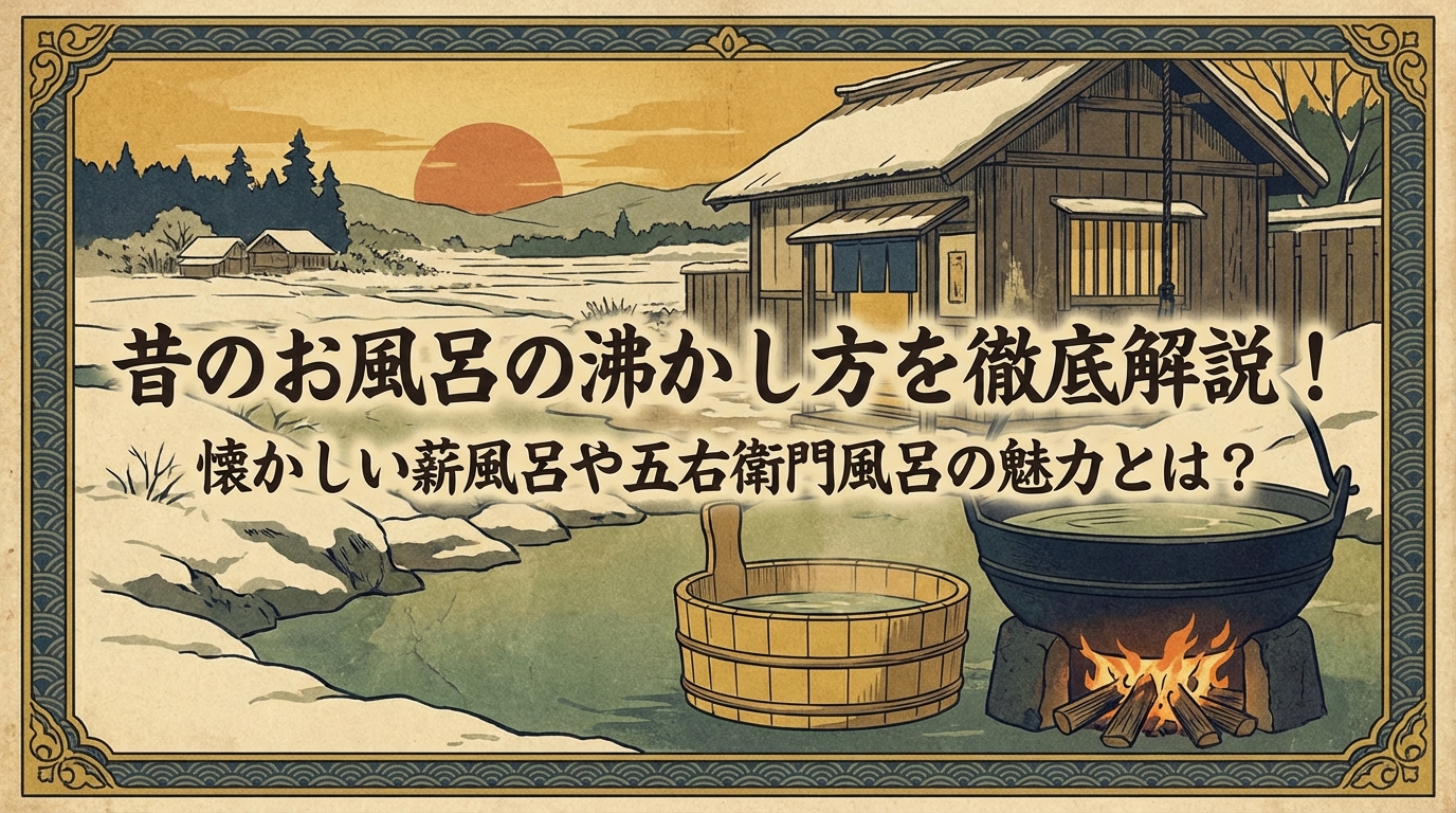 昔のお風呂の沸かし方を徹底解説！懐かしい薪風呂や五右衛門風呂の魅力とは？