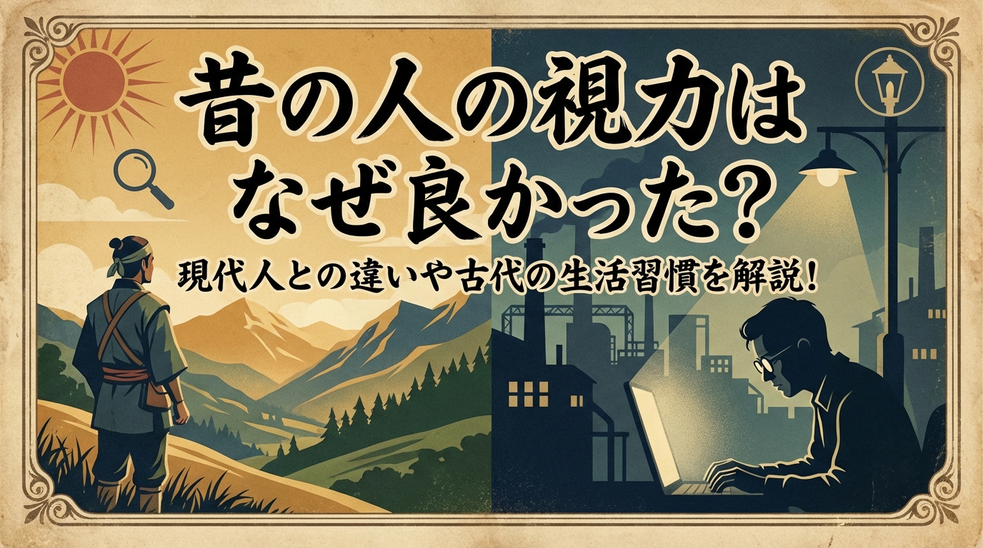 昔の人の視力はなぜ良かった?現代人との違いや古代の生活習慣を解説!