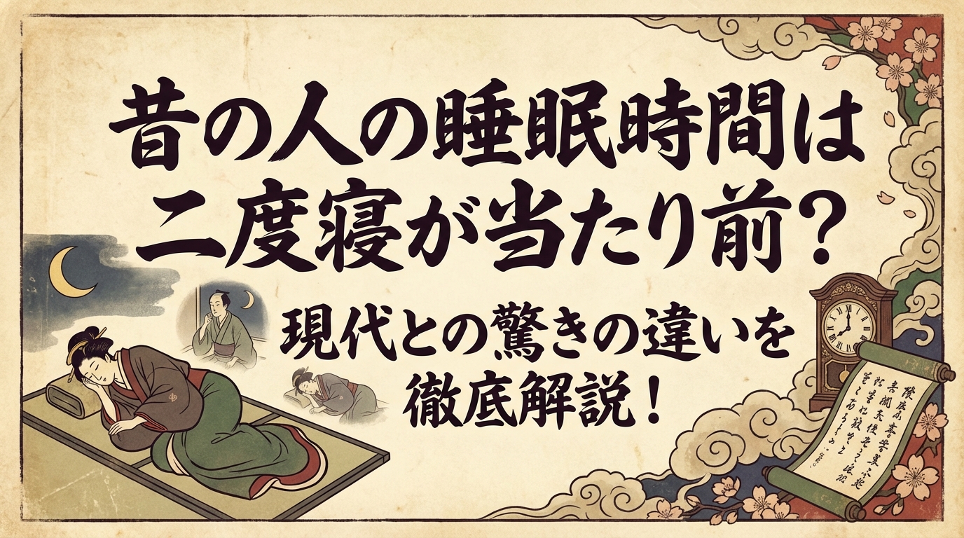 昔の人の睡眠時間は二度寝が当たり前?現代との驚きの違いを徹底解説!