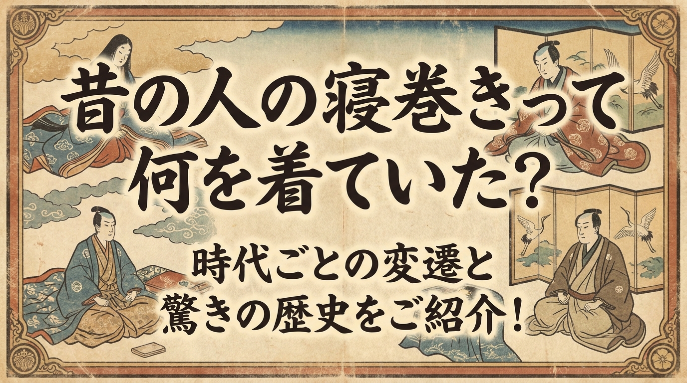 昔の人の寝巻きって何を着ていた？時代ごとの変遷と驚きの歴史をご紹介！