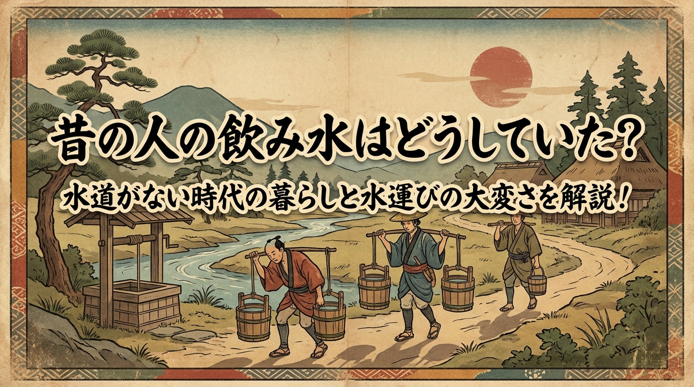 昔の人の飲み水はどうしていた？水道がない時代の暮らしと水運びの大変さを解説！