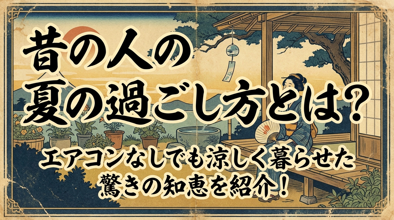 昔の人の夏の過ごし方とは？エアコンなしでも涼しく暮らせた驚きの知恵を紹介！