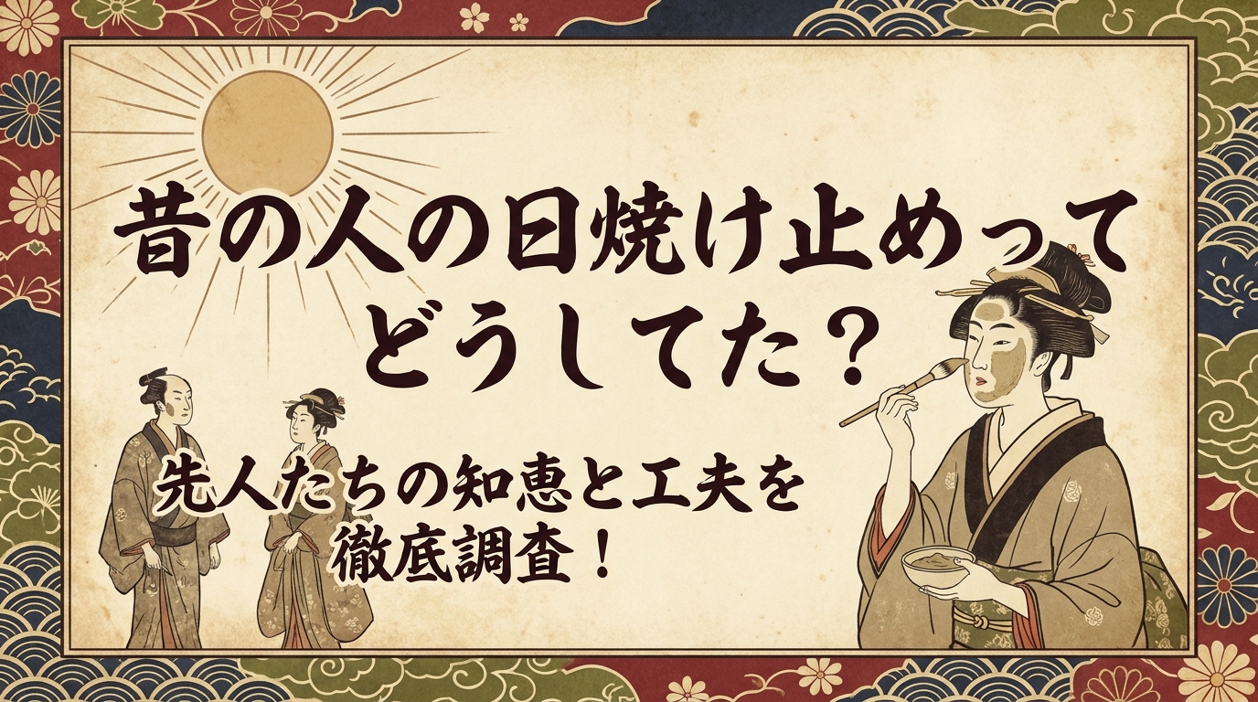 昔の人の日焼け止めってどうしてた？先人たちの知恵と工夫を徹底調査！