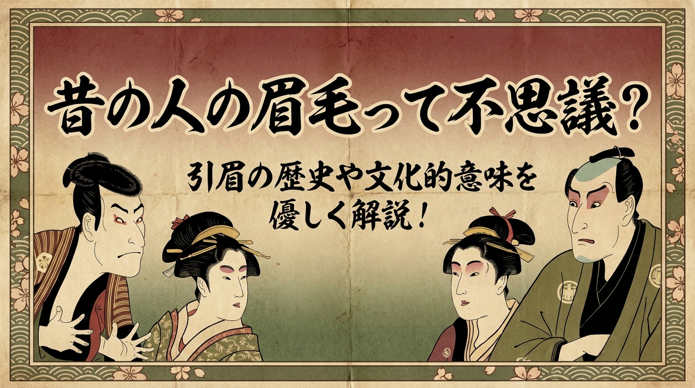 昔の人の眉毛って不思議？引眉の歴史や文化的意味を優しく解説！