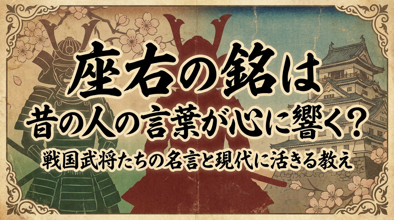 座右の銘は昔の人の言葉が心に響く？戦国武将たちの名言と現代に活きる教え