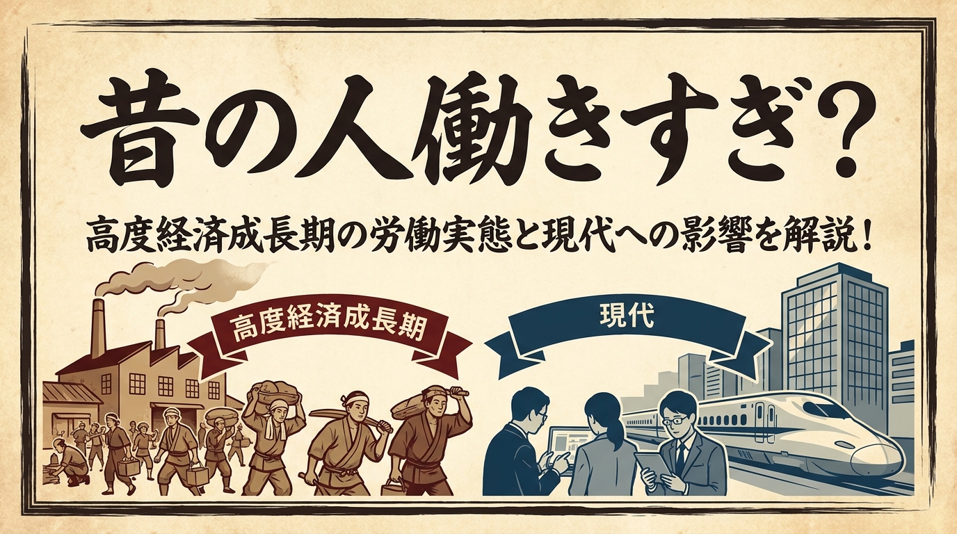 昔の人働きすぎ？高度経済成長期の労働実態と現代への影響を解説！