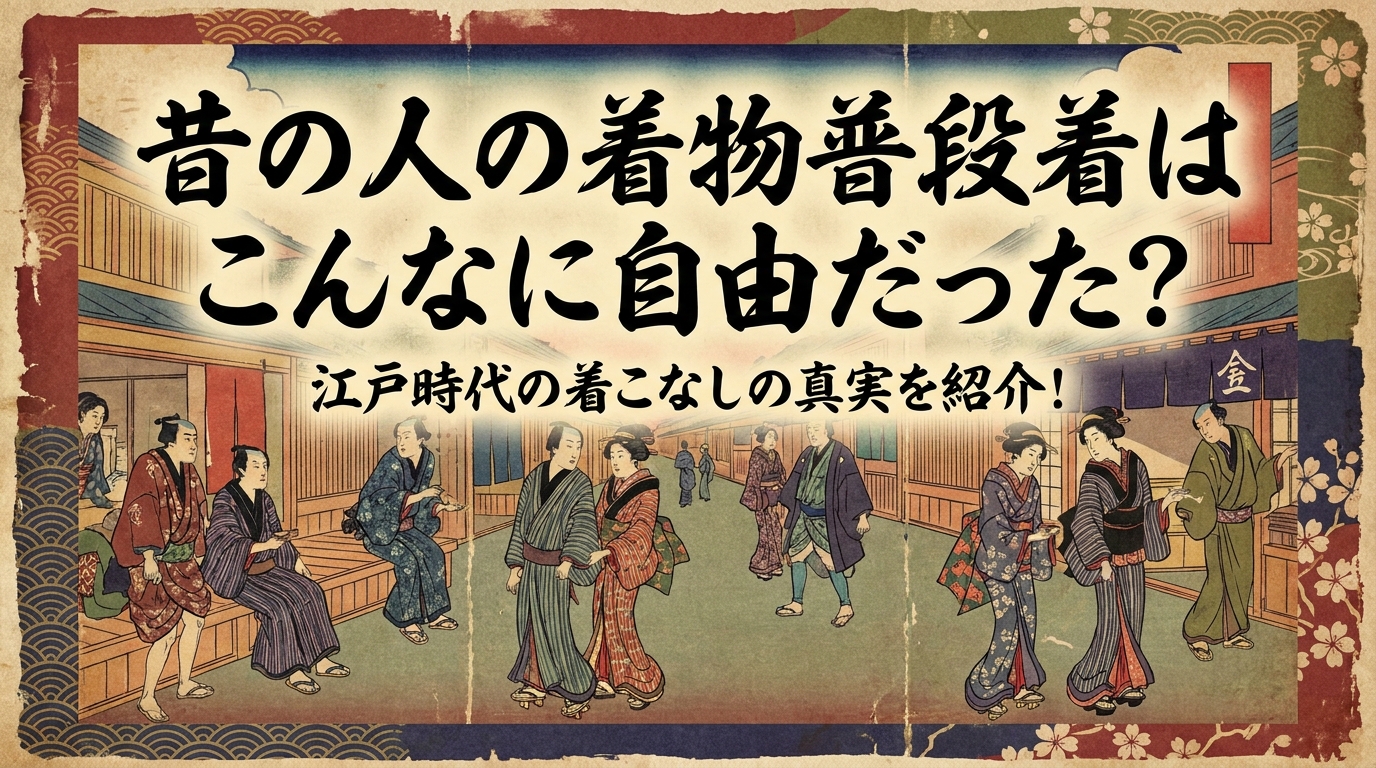 昔の人の着物普段着はこんなに自由だった？江戸時代の着こなしの真実を紹介！