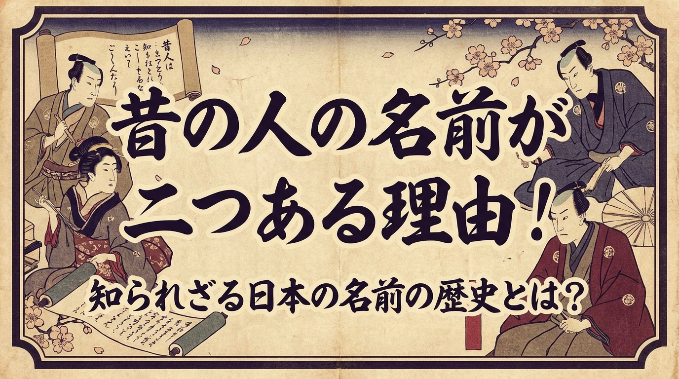 昔の人の名前が二つある理由！知られざる日本の名前の歴史とは？