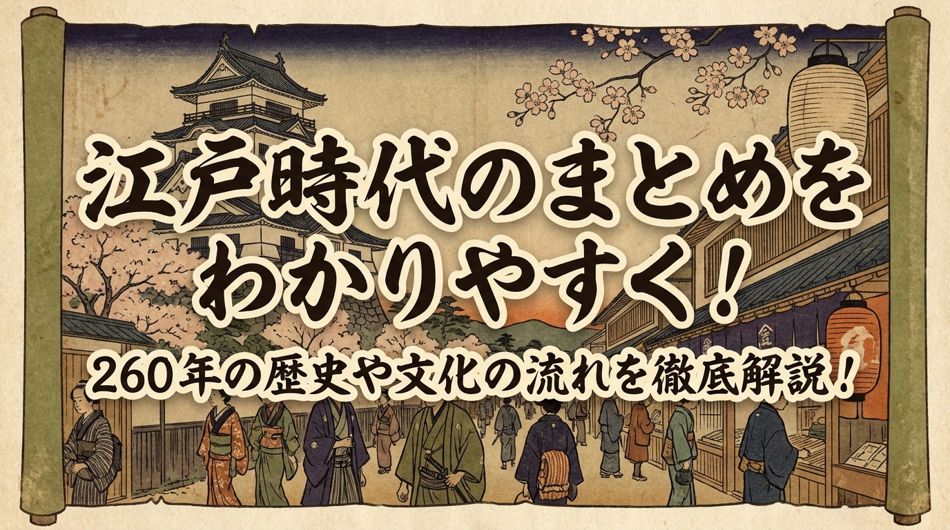 江戸時代のまとめをわかりやすく！260年の歴史や文化の流れを徹底解説！