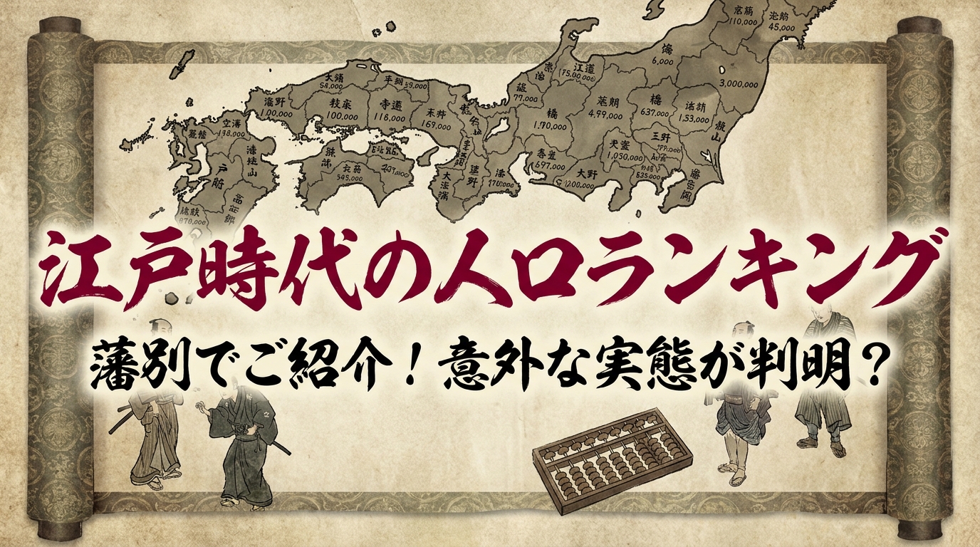 江戸時代の人口ランキングを藩別でご紹介！意外な実態が判明？