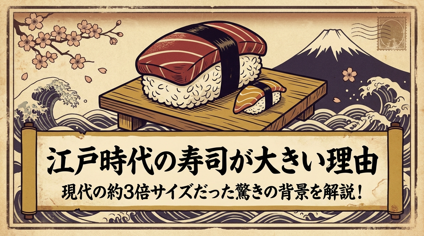 江戸時代の寿司が大きい理由は？現代の約3倍サイズだった驚きの背景を解説！