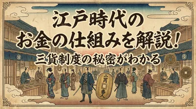江戸時代のお金の仕組みを解説！三貨制度の秘密がわかる