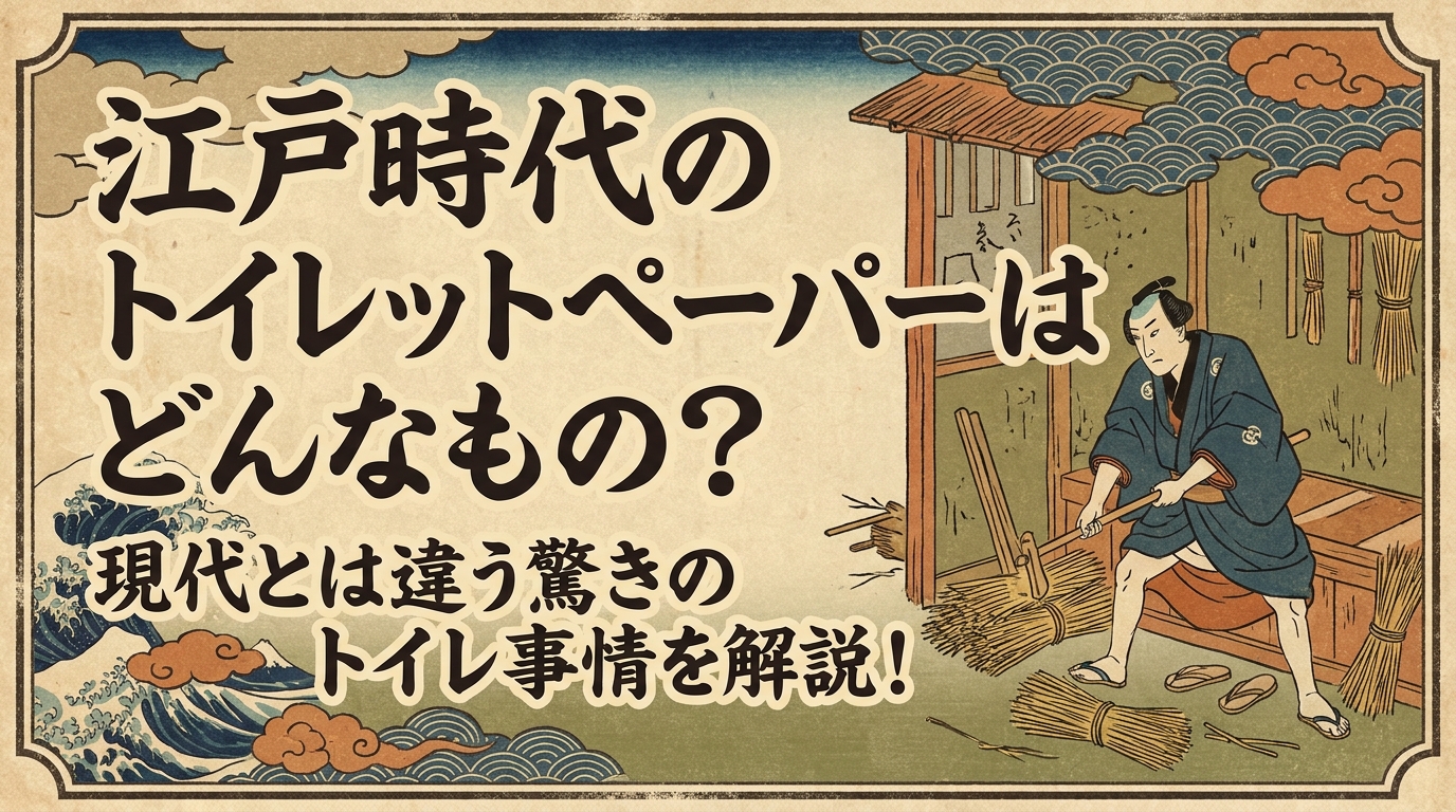 江戸時代のトイレットペーパーはどんなもの？現代とは違う驚きのトイレ事情を解説！
