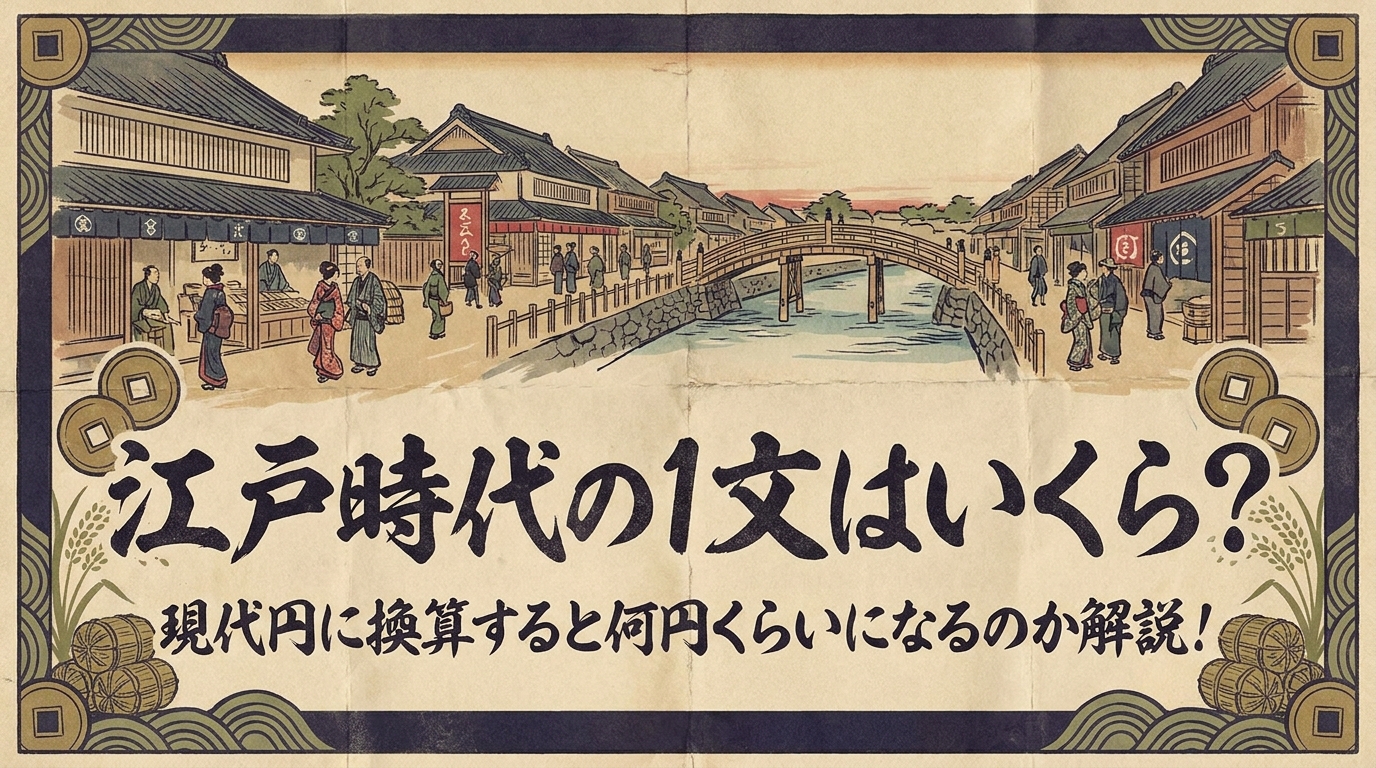 江戸時代の1文はいくら？現代円に換算すると何円くらいになるのか解説！