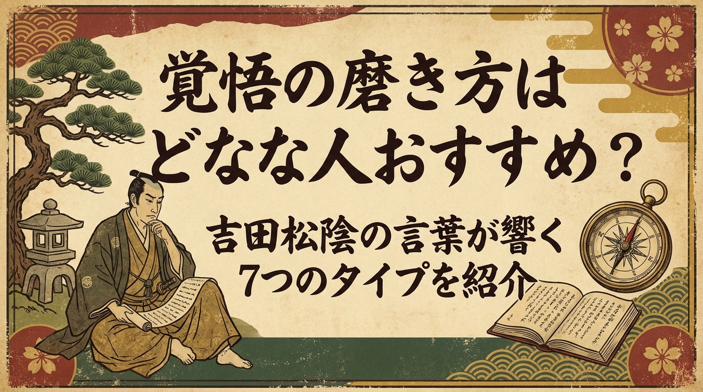 覚悟の磨き方はどんな人におすすめ？吉田松陰の言葉が響く7つのタイプを紹介