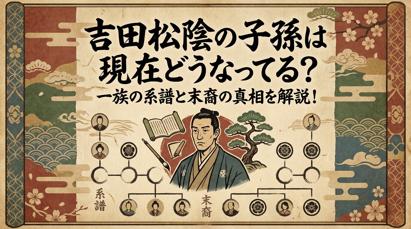 吉田松陰の子孫は現在どうなってる？一族の系譜と末裔の真相を解説！
