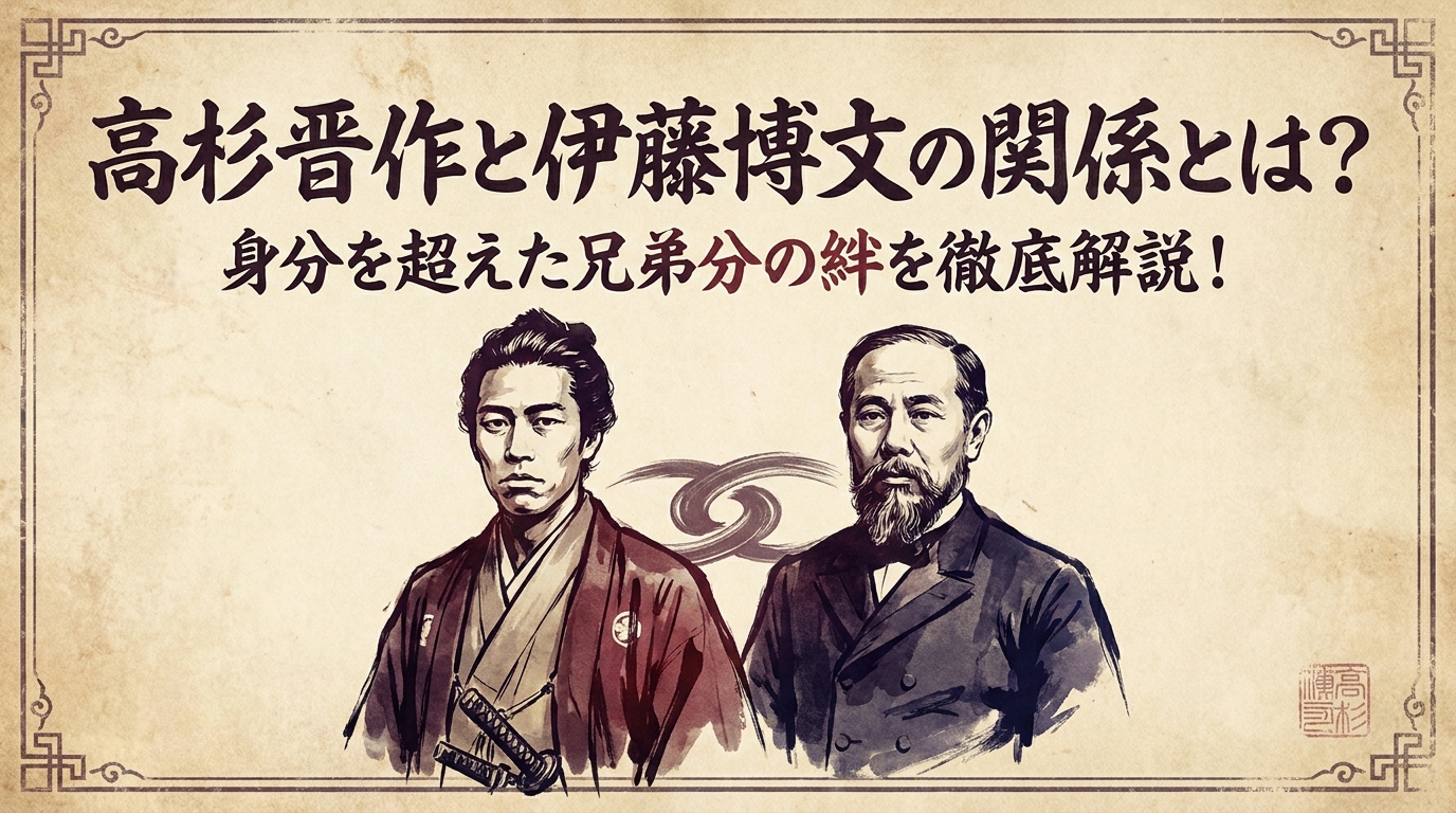 高杉晋作と伊藤博文の関係とは？身分を超えた兄弟分の絆を徹底解説！