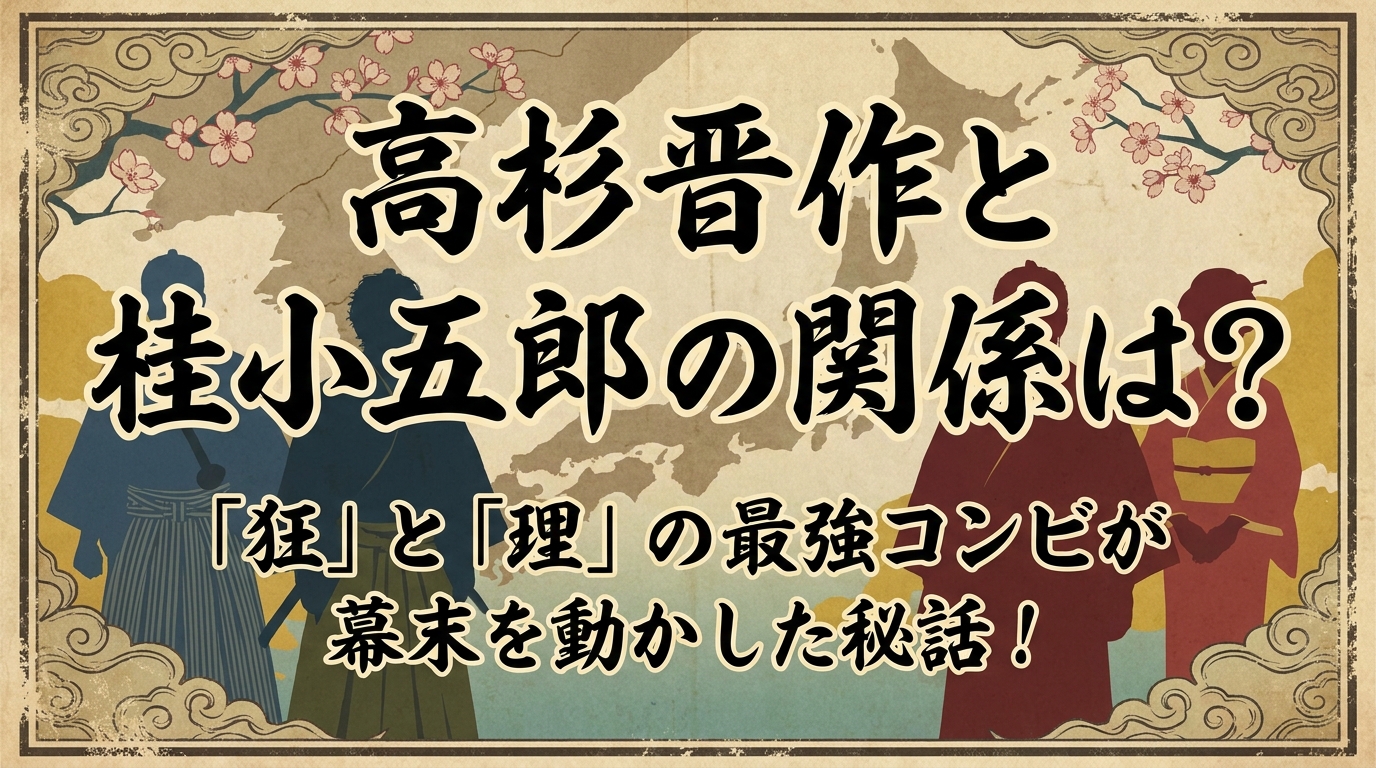 高杉晋作と桂小五郎の関係は？「狂」と「理」の最強コンビが幕末を動かした秘話！