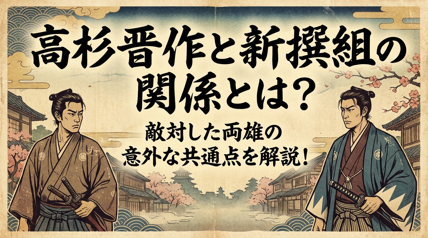 高杉晋作と新撰組の関係とは？敵対した両雄の意外な共通点を解説！