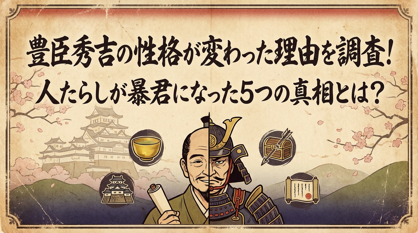 豊臣秀吉の性格が変わった理由を調査!人たらしが暴君になった5つの真相とは?