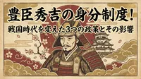 豊臣秀吉の身分制度！戦国時代を変えた3つの政策とその影響
