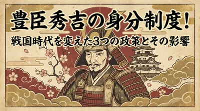 豊臣秀吉の身分制度！戦国時代を変えた3つの政策とその影響