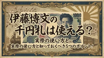 伊藤博文の千円札は使える？実際の使い方と知っておくべき5つのポイント！