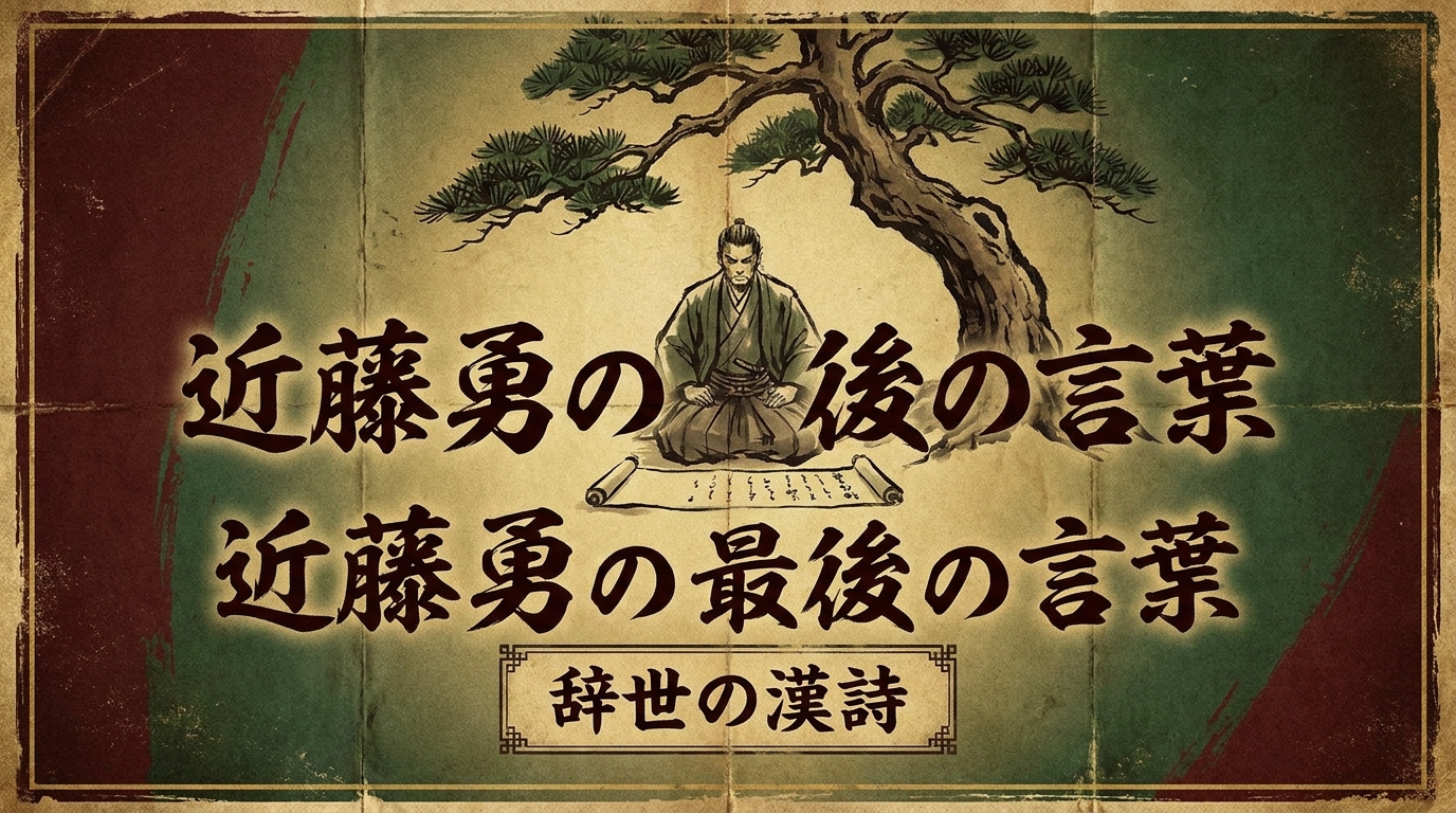 近藤勇の最後の言葉とは?辞世の漢詩の意味と板橋での最期を解説!