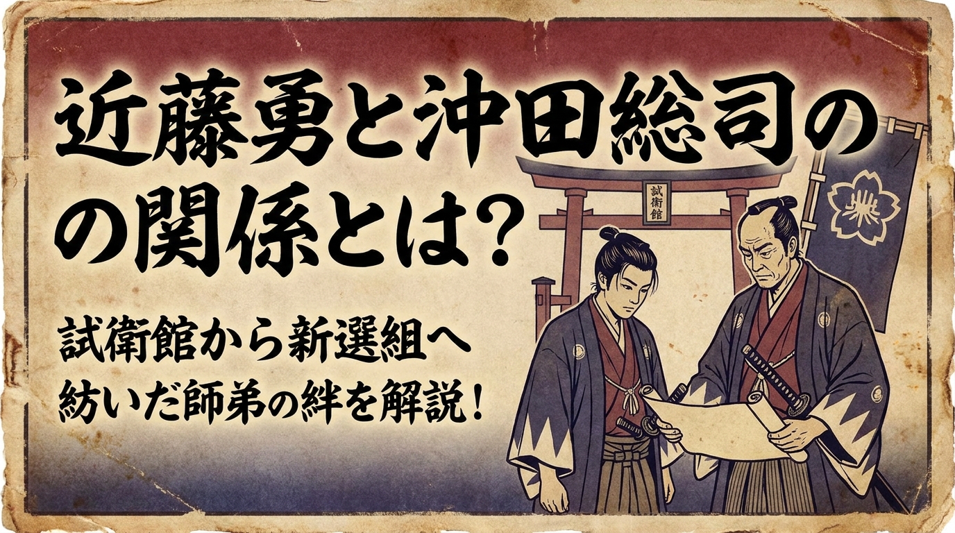 近藤勇と沖田総司の関係とは?試衛館から新選組へ紡いだ師弟の絆を解説!