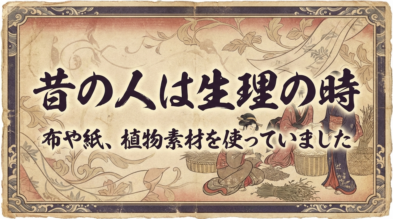 昔の人は生理の時、布や紙、植物素材を使っていました